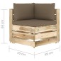 vidaXL Set Divani da Giardino con Cuscini 6 pz Legno Impregnato Verde