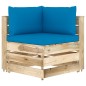 vidaXL Set Salotto da Giardino con Cuscini 3 pz Legno Impregnato Verde