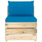 vidaXL Set Salotto da Giardino con Cuscini 3 pz Legno Impregnato Verde