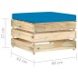 vidaXL Set Salotto da Giardino con Cuscini 3 pz Legno Impregnato Verde