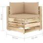 vidaXL Set Salotto da Giardino con Cuscini 6 pz Legno Impregnato Verde
