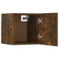 Set Mobili Porta TV 8pz Rovere Fumo in Legno Multistrato Set Mobili Porta TV 8pz Rovere Fumo in Legno Multistrato
