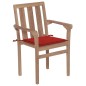 vidaXL Sedie da Giardino Impilabili con Cuscini 8 pz Massello di Teak vidaXL Sedie da Giardino Impilabili con Cuscini 8 pz Massello di Teak