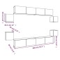 Set Mobili Porta TV 8pz Rovere Fumo in Legno Multistrato Set Mobili Porta TV 8pz Rovere Fumo in Legno Multistrato