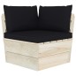 Set Divani da Giardino su Pallet 3 pz con Cuscini Legno Abete Set Divani da Giardino su Pallet 3 pz con Cuscini Legno Abete
