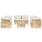 vidaXL Set Divani da Giardino con Cuscini 9 pz Legno Impregnato Verde vidaXL Set Divani da Giardino con Cuscini 9 pz Legno Impregnato Verde