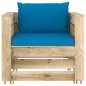 vidaXL Set Salotto da Giardino con Cuscini 6 pz Legno Impregnato Verde