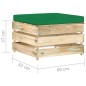 vidaXL Set Salotto da Giardino con Cuscini 5 pz Legno Impregnato Verde