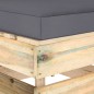 vidaXL Divano da Giardino 4 Posti con Cuscini Legno Impregnato Verde