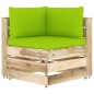 vidaXL Set Divani da Giardino con Cuscini 9 pz Legno Impregnato Verde vidaXL Set Divani da Giardino con Cuscini 9 pz Legno Impregnato Verde
