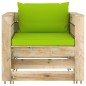 vidaXL Set Salotto da Giardino con Cuscini 6 pz Legno Impregnato Verde