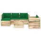 vidaXL Set Salotto da Giardino con Cuscini 6 pz Legno Impregnato Verde vidaXL Set Salotto da Giardino con Cuscini 6 pz Legno Impregnato Verde