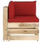 vidaXL Set Salotto da Giardino con Cuscini 3 pz Legno Impregnato Verde vidaXL Set Salotto da Giardino con Cuscini 3 pz Legno Impregnato Verde
