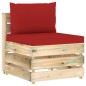 vidaXL Set Salotto da Giardino con Cuscini 3 pz Legno Impregnato Verde vidaXL Set Salotto da Giardino con Cuscini 3 pz Legno Impregnato Verde
