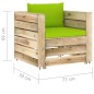 vidaXL Set Salotto da Giardino con Cuscini 7 pz Legno Impregnato Verde