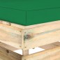 vidaXL Divano da Giardino 4 Posti con Cuscini Legno Impregnato Verde vidaXL Divano da Giardino 4 Posti con Cuscini Legno Impregnato Verde
