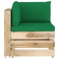 vidaXL Set Divani da Giardino con Cuscini 7 pz Legno Impregnato Verde