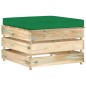 vidaXL Set Divani da Giardino con Cuscini 7 pz Legno Impregnato Verde