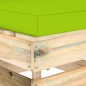 vidaXL Divano da Giardino 4 Posti con Cuscini Legno Impregnato Verde vidaXL Divano da Giardino 4 Posti con Cuscini Legno Impregnato Verde