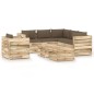 vidaXL Set Salotto da Giardino con Cuscini 8 pz Legno Impregnato Verde vidaXL Set Salotto da Giardino con Cuscini 8 pz Legno Impregnato Verde