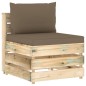 vidaXL Set Salotto da Giardino con Cuscini 8 pz Legno Impregnato Verde vidaXL Set Salotto da Giardino con Cuscini 8 pz Legno Impregnato Verde