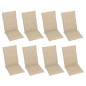 vidaXL Sedie Giardino Reclinabili 8pz Cuscini Massello Acacia Grigio vidaXL Sedie Giardino Reclinabili 8pz Cuscini Massello Acacia Grigio