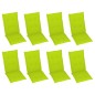 vidaXL Sedie Giardino Reclinabili 8pz Cuscini Massello Acacia Grigio vidaXL Sedie Giardino Reclinabili 8pz Cuscini Massello Acacia Grigio