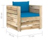 vidaXL Set Salotto da Giardino con Cuscini 8 pz Legno Impregnato Verde vidaXL Set Salotto da Giardino con Cuscini 8 pz Legno Impregnato Verde