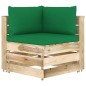 vidaXL Set Salotto da Giardino con Cuscini 7 pz Legno Impregnato Verde vidaXL Set Salotto da Giardino con Cuscini 7 pz Legno Impregnato Verde