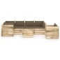 vidaXL Set Salotto da Giardino con Cuscini 7 pz Legno Impregnato Verde vidaXL Set Salotto da Giardino con Cuscini 7 pz Legno Impregnato Verde