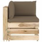vidaXL Set Salotto da Giardino con Cuscini 7 pz Legno Impregnato Verde vidaXL Set Salotto da Giardino con Cuscini 7 pz Legno Impregnato Verde