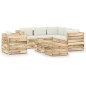 vidaXL Set Salotto da Giardino con Cuscini 8 pz Legno Impregnato Verde vidaXL Set Salotto da Giardino con Cuscini 8 pz Legno Impregnato Verde