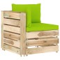 vidaXL Set Divani da Giardino con Cuscini 10 pz Legno Impregnato Verde