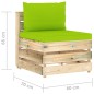 vidaXL Set Divani da Giardino con Cuscini 10 pz Legno Impregnato Verde