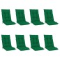 vidaXL Sedie Giardino Reclinabili 8 pz Cuscini Massello Acacia Grigio vidaXL Sedie Giardino Reclinabili 8 pz Cuscini Massello Acacia Grigio