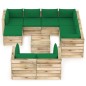 vidaXL Set Salotto da Giardino con Cuscini 10pz Legno Impregnato Verde
