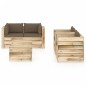 vidaXL Set Salotto da Giardino con Cuscini 6 pz Legno Impregnato Verde