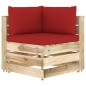 vidaXL Divano da Giardino 4 Posti con Cuscini Legno Impregnato Verde vidaXL Divano da Giardino 4 Posti con Cuscini Legno Impregnato Verde