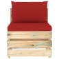 vidaXL Divano da Giardino 4 Posti con Cuscini Legno Impregnato Verde vidaXL Divano da Giardino 4 Posti con Cuscini Legno Impregnato Verde