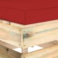 vidaXL Divano da Giardino 4 Posti con Cuscini Legno Impregnato Verde vidaXL Divano da Giardino 4 Posti con Cuscini Legno Impregnato Verde