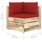 vidaXL Divano da Giardino 4 Posti con Cuscini Legno Impregnato Verde vidaXL Divano da Giardino 4 Posti con Cuscini Legno Impregnato Verde