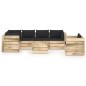 vidaXL Set Salotto da Giardino con Cuscini 7 pz Legno Impregnato Verde