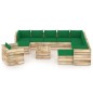vidaXL Set Salotto da Giardino con Cuscini 12pz Legno Impregnato Verde