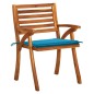 vidaXL Sedie da Giardino con Cuscini 4 pz in Legno Massello di Acacia vidaXL Sedie da Giardino con Cuscini 4 pz in Legno Massello di Acacia