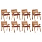 vidaXL Sedie da Giardino con Cuscini 8 pz in Legno Massello di Acacia vidaXL Sedie da Giardino con Cuscini 8 pz in Legno Massello di Acacia