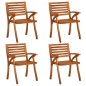 vidaXL Sedie da Giardino con Cuscini 4 pz in Legno Massello di Acacia vidaXL Sedie da Giardino con Cuscini 4 pz in Legno Massello di Acacia