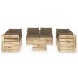 vidaXL Set Divani da Giardino con Cuscini 9 pz Legno Impregnato Verde vidaXL Set Divani da Giardino con Cuscini 9 pz Legno Impregnato Verde