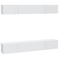 Mobili Porta TV a Parete 4 pz Bianco Lucido 100x30x30 cm Mobili Porta TV a Parete 4 pz Bianco Lucido 100x30x30 cm