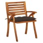 vidaXL Sedie da Giardino con Cuscini 8 pz in Legno Massello di Acacia vidaXL Sedie da Giardino con Cuscini 8 pz in Legno Massello di Acacia