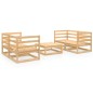 vidaXL Set Divani da Giardino 5 pz in Legno Massello di Pino vidaXL Set Divani da Giardino 5 pz in Legno Massello di Pino